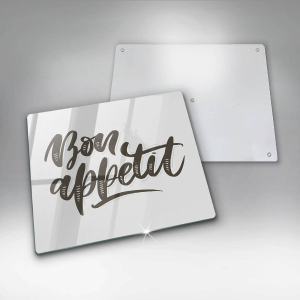 Tűzhelyvédő üveglap Inscripție Bon Appetit