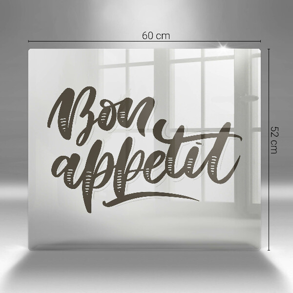 Tűzhelyvédő üveglap Inscripție Bon Appetit