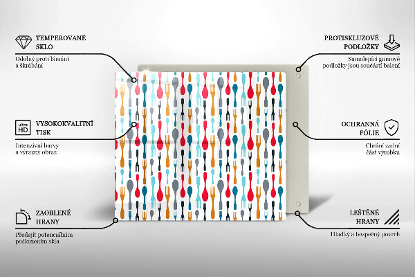 Tűzhelyvédő üveglap Kanál illusztráció