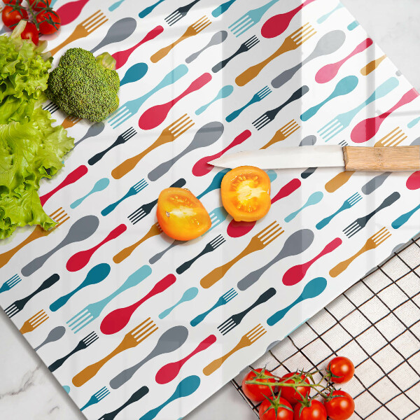 Tűzhelyvédő üveglap Kanál illusztráció