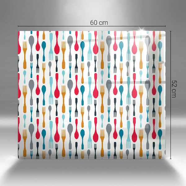 Tűzhelyvédő üveglap Kanál illusztráció