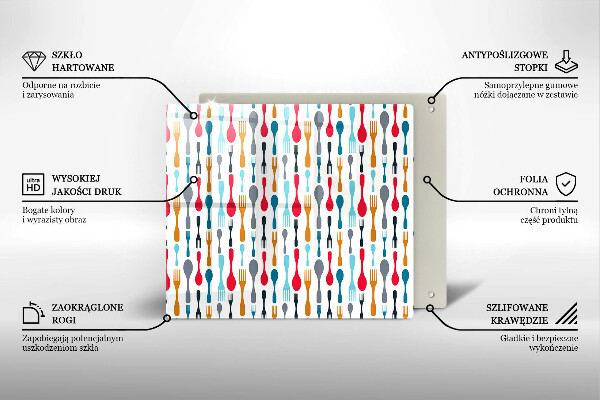 Tűzhelyvédő üveglap Kanál illusztráció