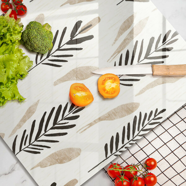 Tűzhelyvédő üveglap Boho növények