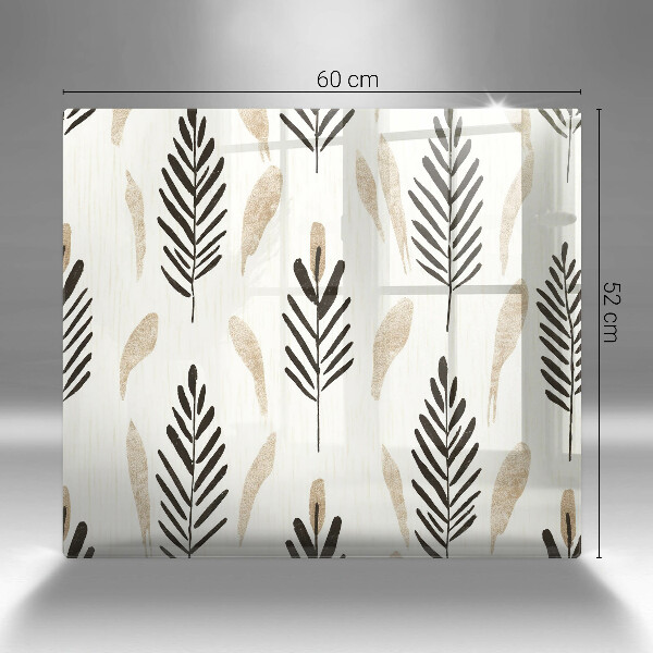 Tűzhelyvédő üveglap Boho növények