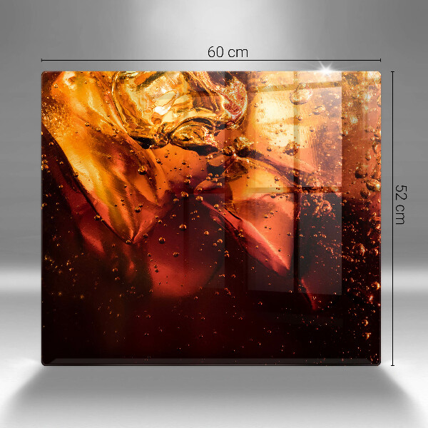 Tűzhelyvédő üveglap Cola ital jéggel