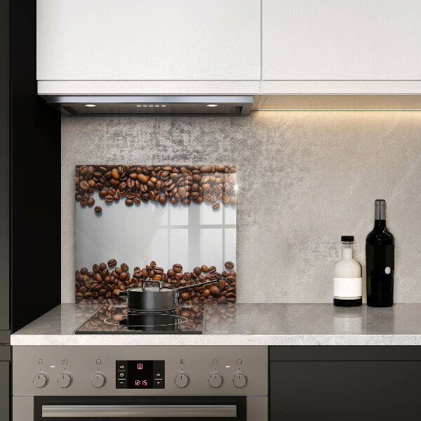 Tűzhelyvédő üveglap Kávébab