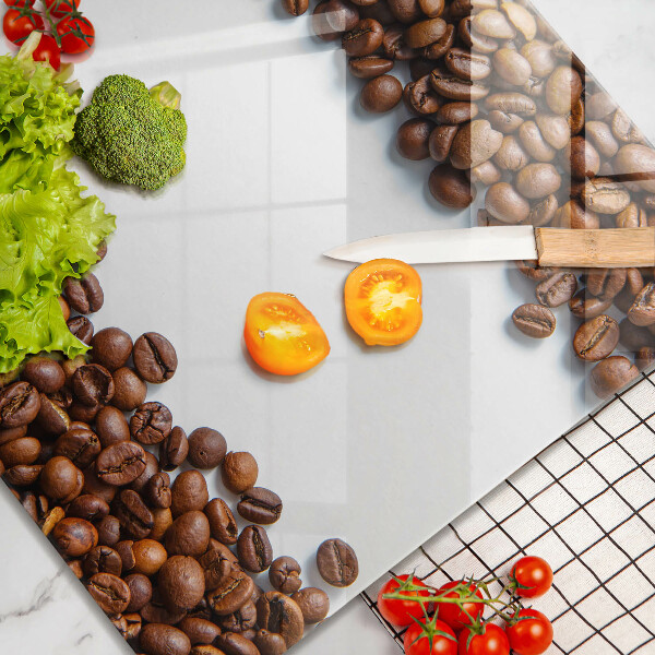 Tűzhelyvédő üveglap Kávébab