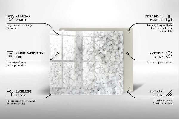 Tűzhelyvédő üveglap Só kristályok