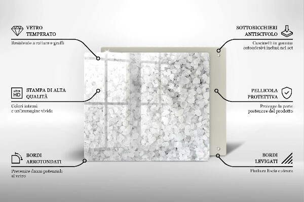 Tűzhelyvédő üveglap Só kristályok