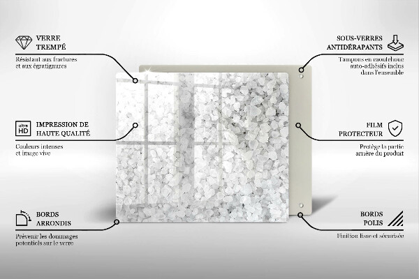 Tűzhelyvédő üveglap Só kristályok