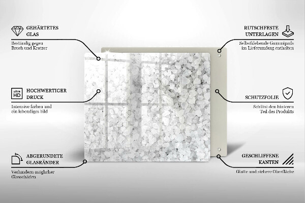 Tűzhelyvédő üveglap Só kristályok