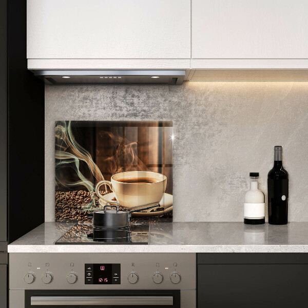 Tűzhelyvédő üveglap Csésze és kávébab