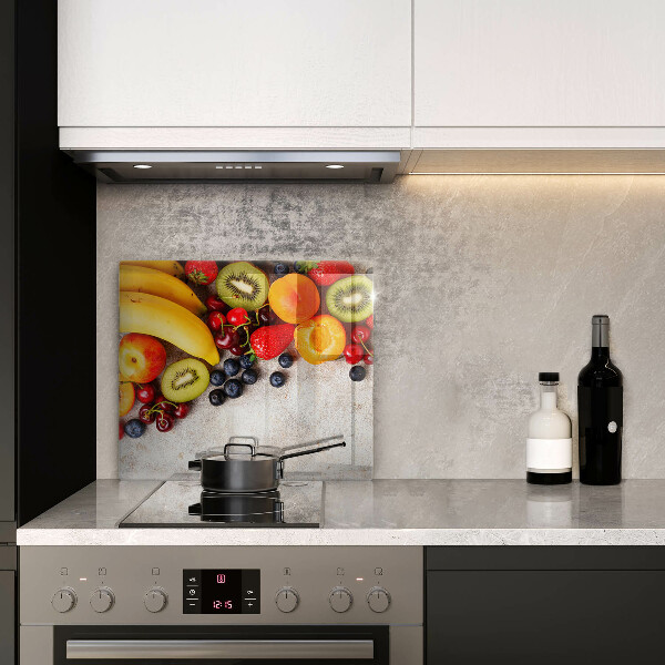 Tűzhelyvédő üveglap Ünnepi gyümölcsök