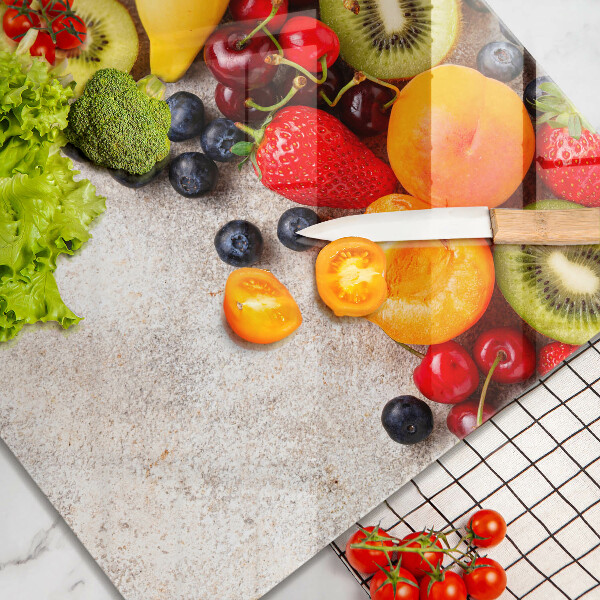 Tűzhelyvédő üveglap Ünnepi gyümölcsök