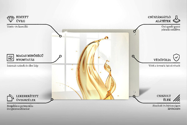 Tűzhelyvédő üveglap olivaolaj