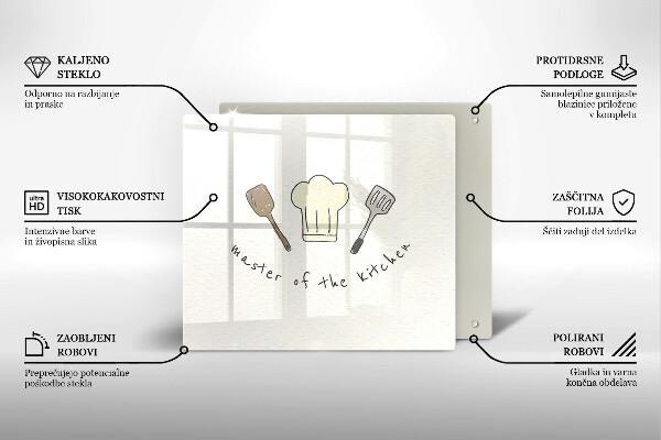 Tűzhelyvédő üveglap Master of the Kitchen