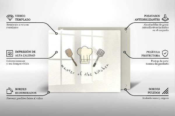 Tűzhelyvédő üveglap Master of the Kitchen