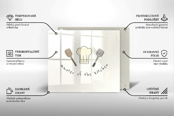 Tűzhelyvédő üveglap Master of the Kitchen