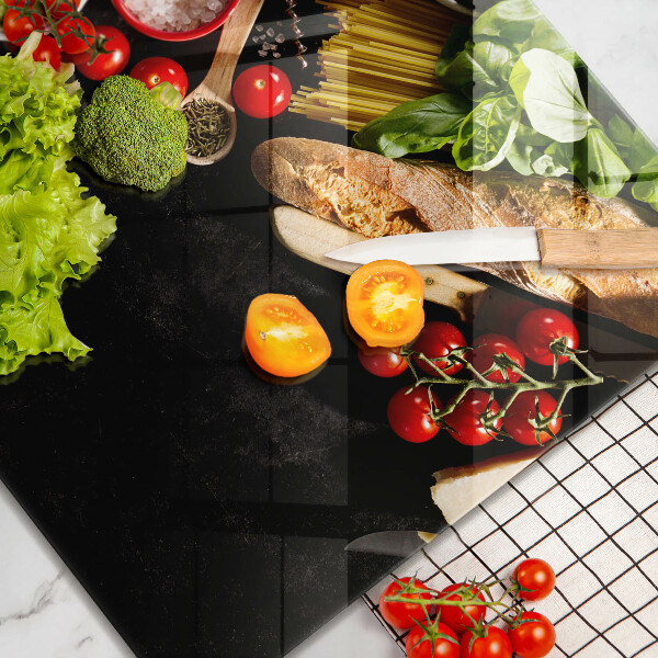 Tűzhelyvédő üveglap Olasz alapanyagok és fűszerek