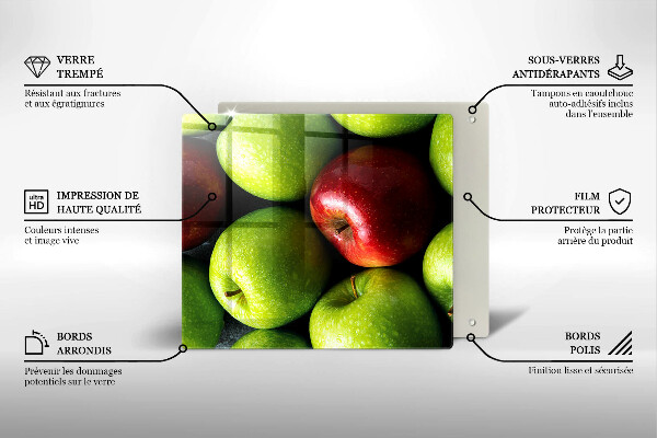 Tűzhelyvédő üveglap Lédús alma