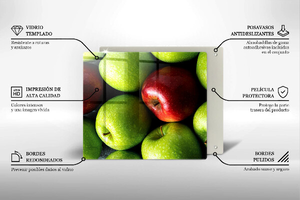 Tűzhelyvédő üveglap Lédús alma