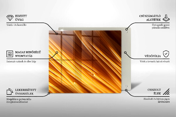 Tűzhelyvédő üveglap Spagetti tészta