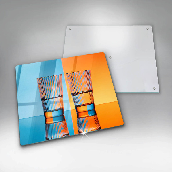 Tűzhelyvédő üveglap Két pohár vizet