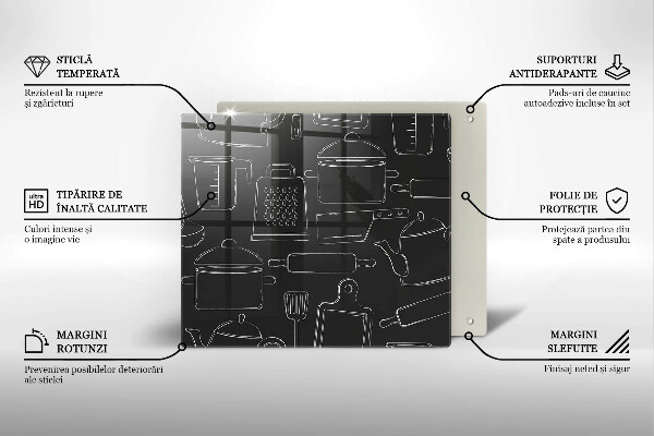 Tűzhelyvédő üveglap Rajzfilm konyhai kiegészítők