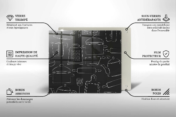 Tűzhelyvédő üveglap Rajzfilm konyhai kiegészítők