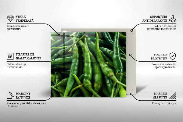 Tűzhelyvédő üveglap Borsó hüvely