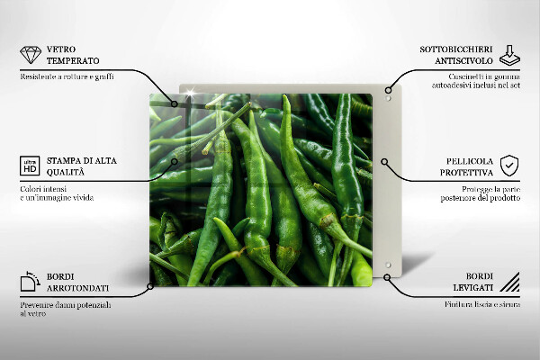 Tűzhelyvédő üveglap Borsó hüvely