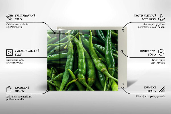 Tűzhelyvédő üveglap Borsó hüvely