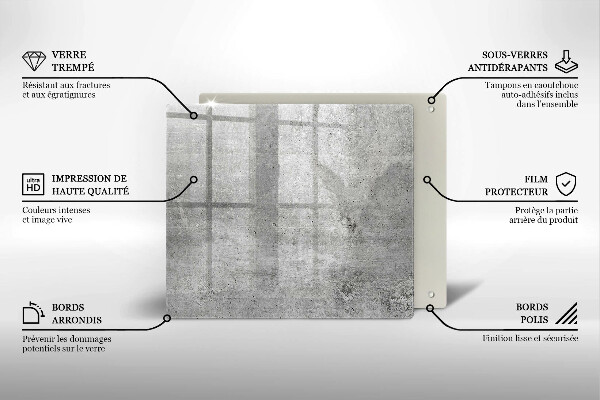 Tűzhelyvédő üveglap Beton textúra