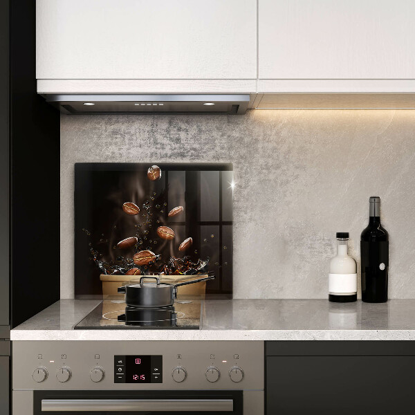 Tűzhelyvédő üveglap Forró kávébab