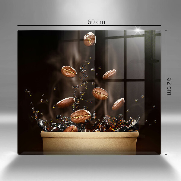 Tűzhelyvédő üveglap Forró kávébab