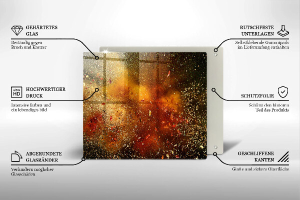 Tűzhelyvédő üveglap Színes fűszerek