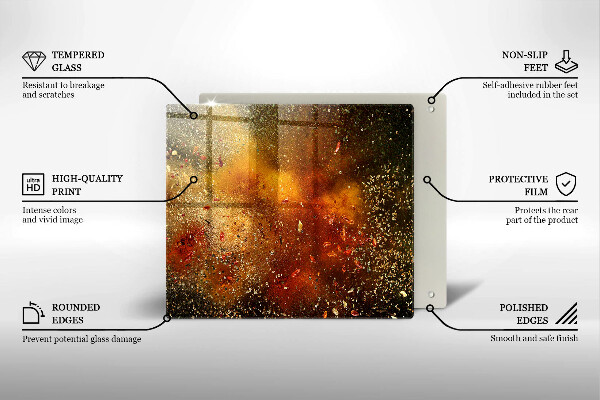 Tűzhelyvédő üveglap Színes fűszerek