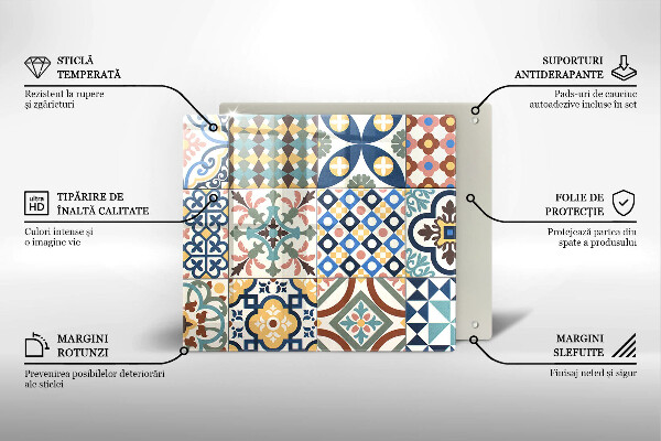 Tűzhelyvédő üveglap Dekoratív csempe