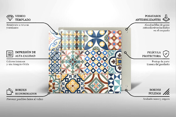 Tűzhelyvédő üveglap Dekoratív csempe