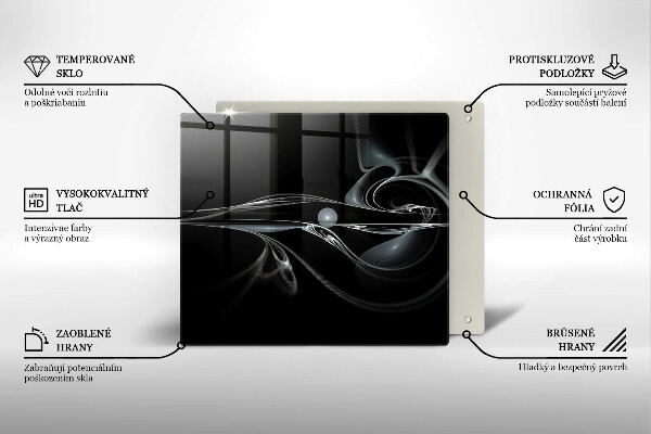 Tűzhelyvédő üveglap Modern absztrakció