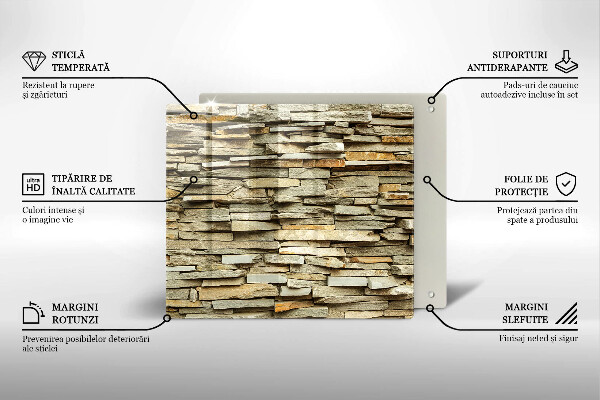 Tűzhelyvédő üveglap Díszítő kövek