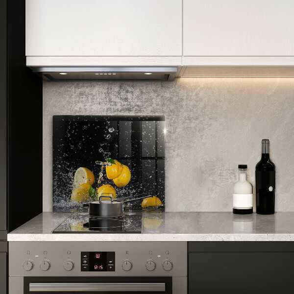 Tűzhelyvédő üveglap Lédús citromos gyümölcsök