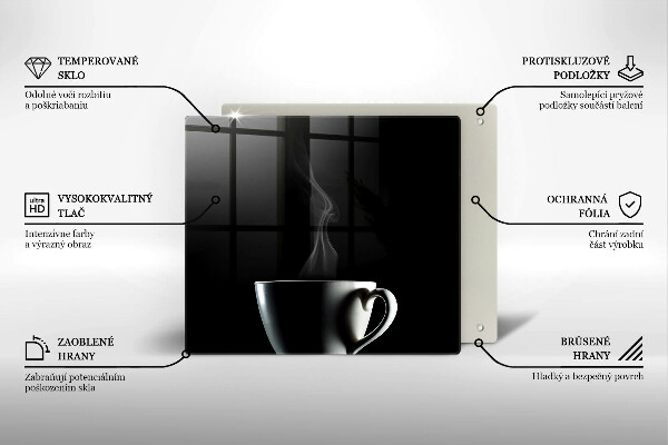 Tűzhelyvédő üveglap Egy csésze tea