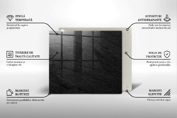 Tűzhelyvédő üveglap Kő textúra