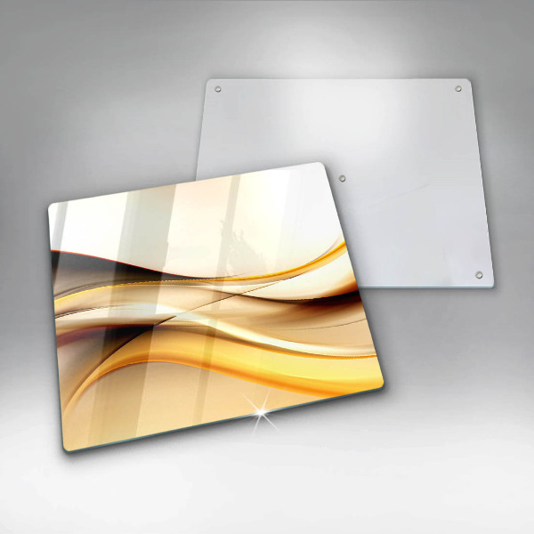 Tűzhelyvédő üveglap Absztrakt füst vonalak