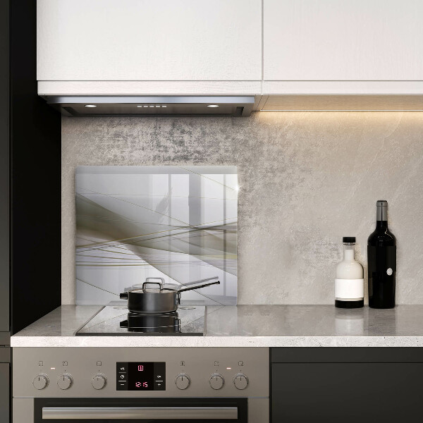 Tűzhelyvédő üveglap Absztrakt vonalak tervezése