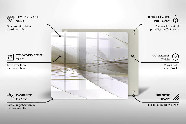 Tűzhelyvédő üveglap Absztrakt vonalak tervezése