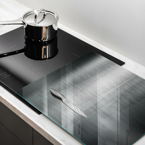 Tűzhelyvédő üveglap Fém textúra