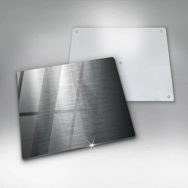 Tűzhelyvédő üveglap Fém textúra