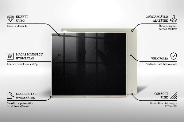 Tűzhelyvédő üveglap Palatábla